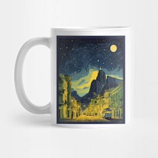 Distrito Federal Brazil Starry Night Vintage Tourism Travel Poster Art Mug